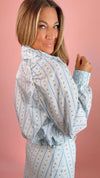 Karlie Floral Stripe Weekend Lightweight Jacket
