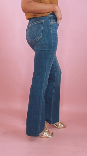 Kut Stella High Rise Flare in Intriguing Wash