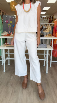 Ivy Jane White Barrel Pant