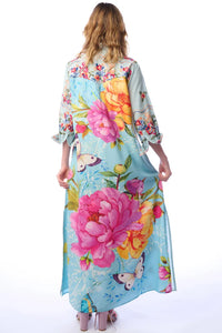 Aratta | Slate Blue Beauty Mark Maxi Duster
