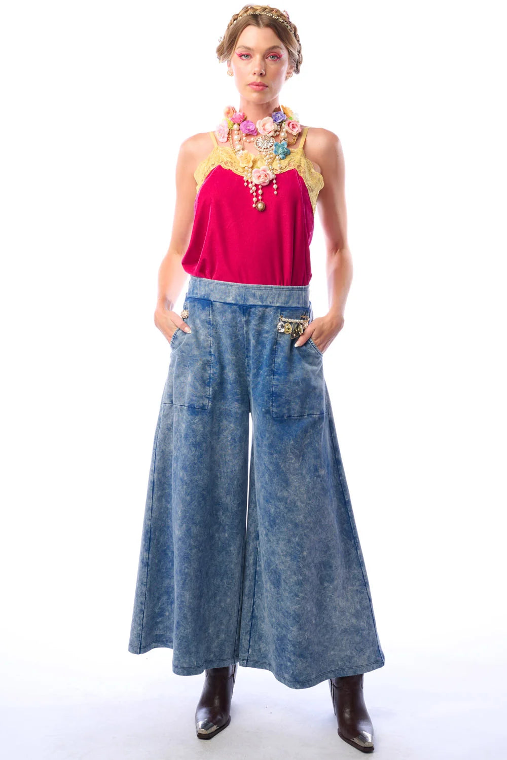 Colonel Blue Wide Leg Pant (1 MEDIUM)