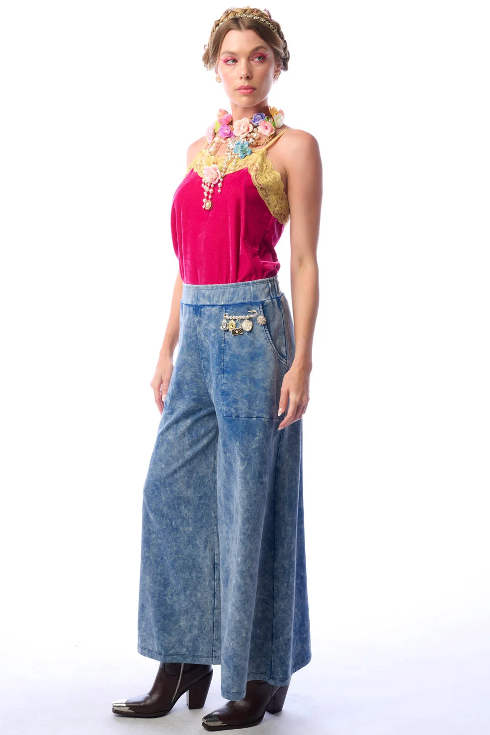 Colonel Blue Wide Leg Pant (1 MEDIUM)