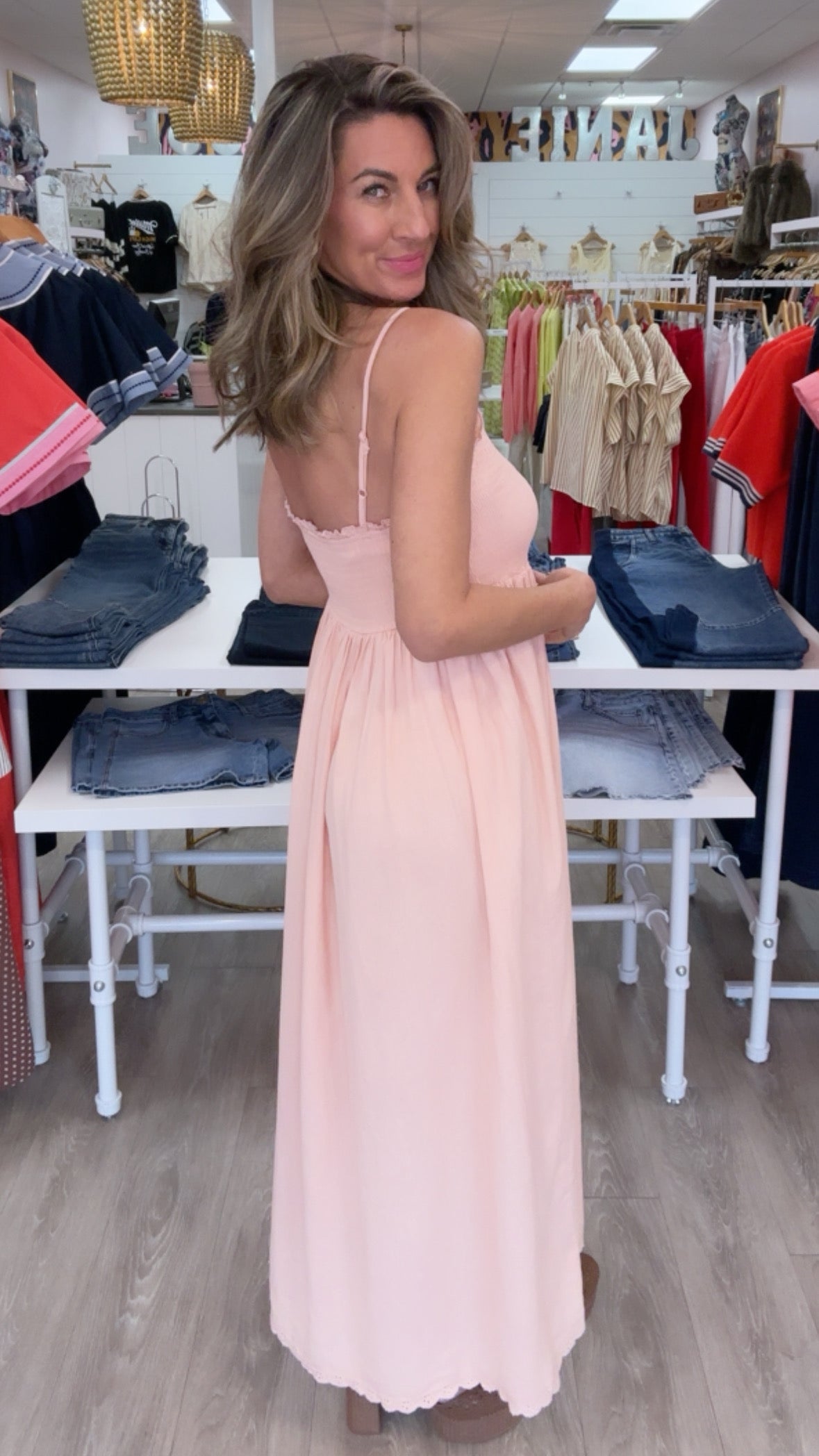 Rylee+Cru Chrissy Blush Dress