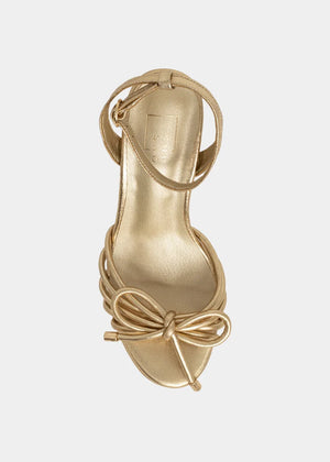 Shushop Gold Metallic Edith Platform Heel