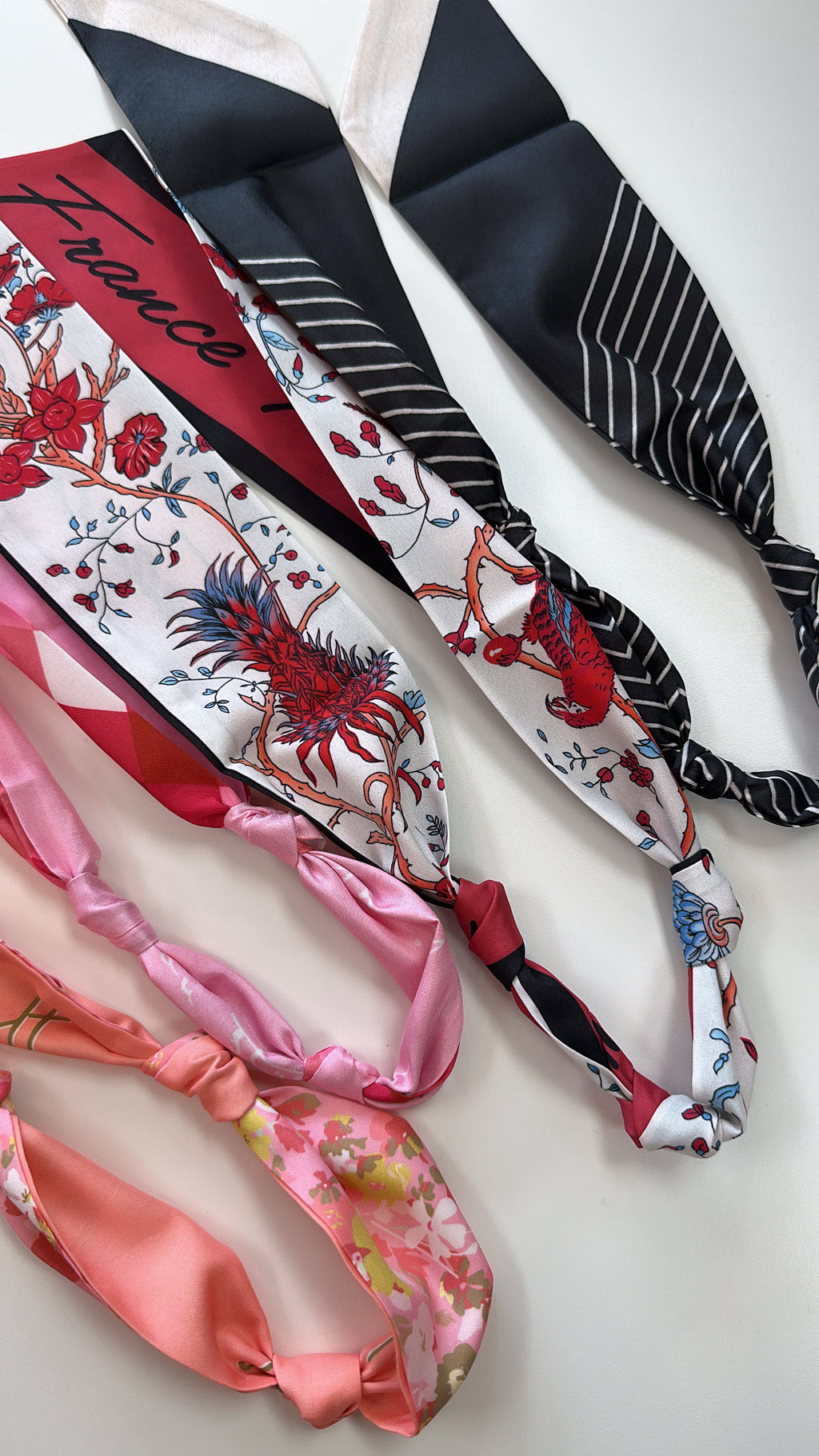 Customizable Pink, Red and Black Scarves