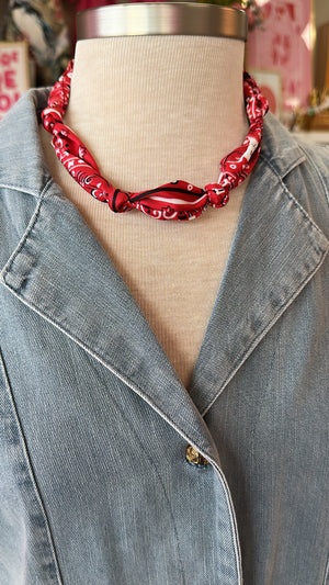 Customizable Gameday Blue and Red Scarves