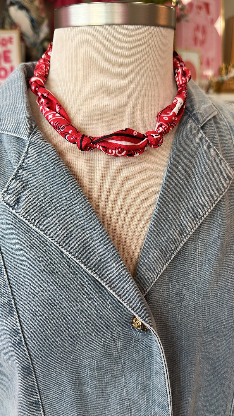 Customizable Gameday Blue and Red Scarves
