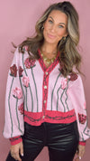 Queen of Sparkles Rose Cardigan