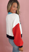 Queen of Sparkles Ole Miss Pennant Sweater