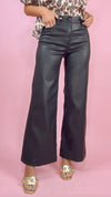 Kut Meg High Rise Wide Leg in Coated Black