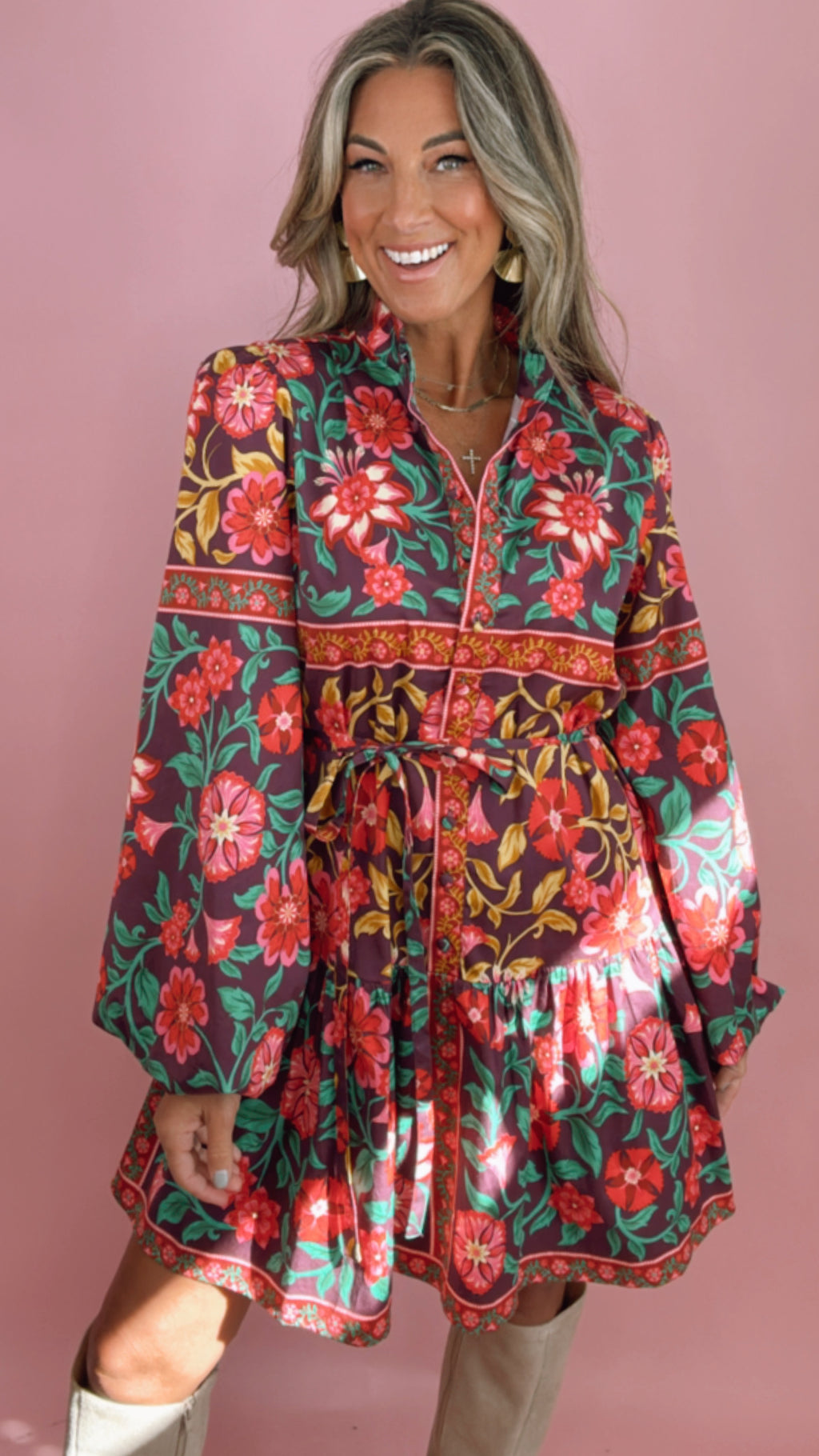 Alden Adair Adele Dress in Medieval Floral (1 SMALL)