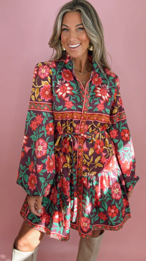 Alden Adair Adele Dress in Medieval Floral (1 SMALL)