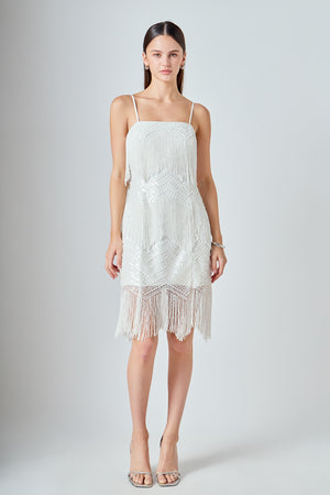 Endless Rose White Textured Midi Dress