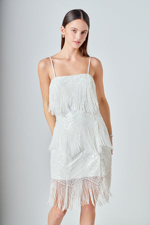 Endless Rose White Textured Midi Dress