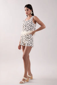 Endless Rose | Crochet Lace Feather Short Set