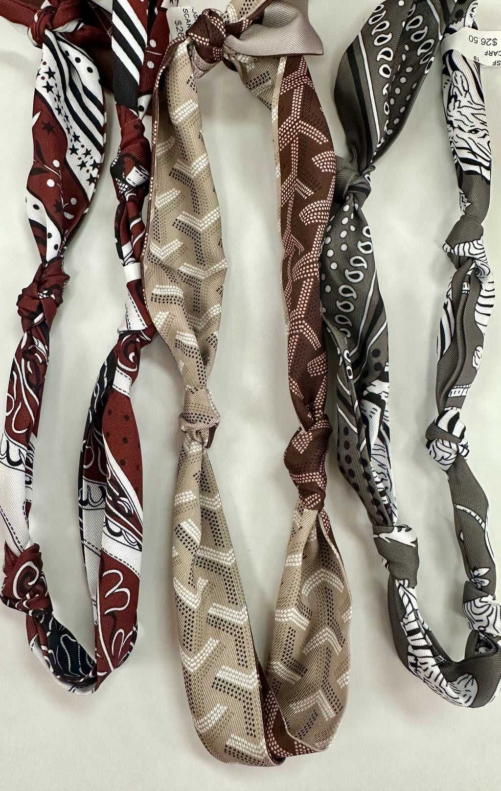 Customizable Black and Brown Neutral Scarves
