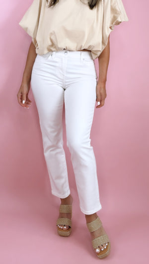 Liverpool Liv Relaxed Skinny in Bone White