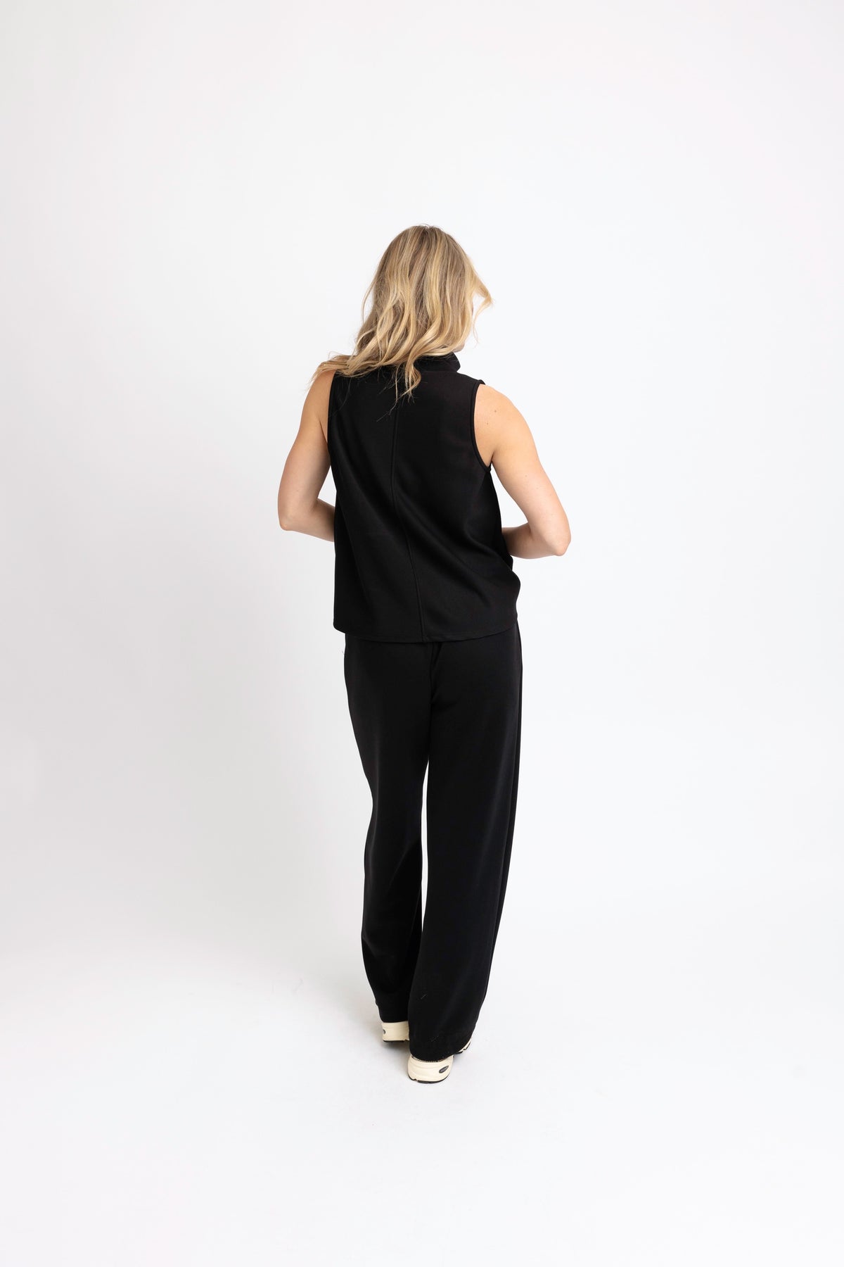 Karlie | Black Scuba Mock Neck Pant Set