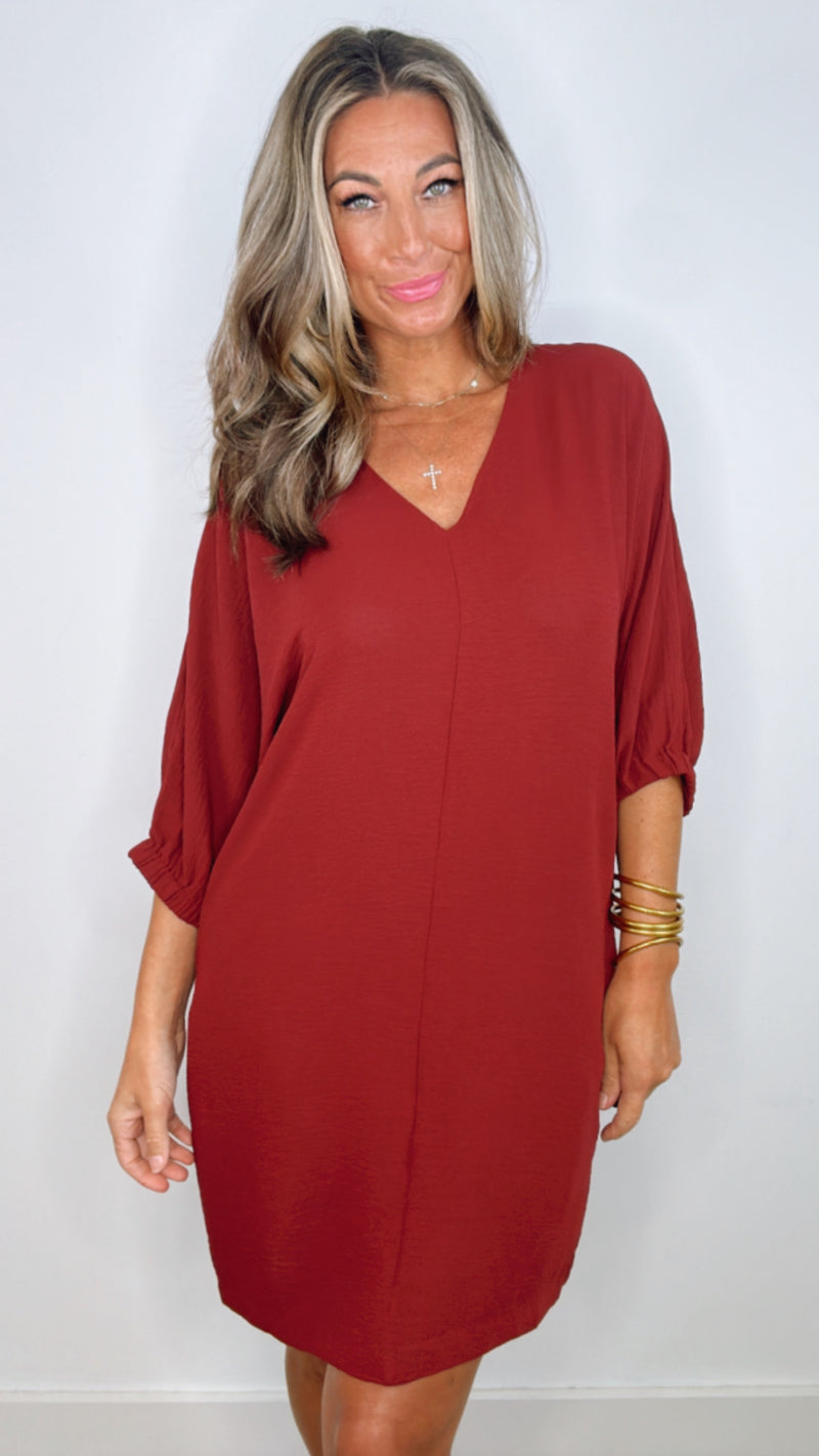 Ivy Jane Maroon Dolman Shift Dress