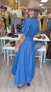 Karlie | Denim Shirt Dress Maxi
