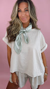 Taupe Relaxed Fit Top And Shorts Two Piece Set