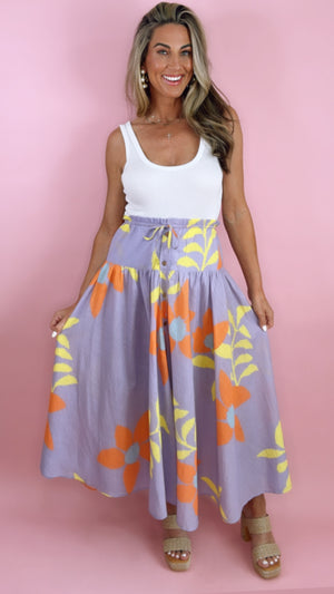 Ivy Jane Large Floral Swing Skirt