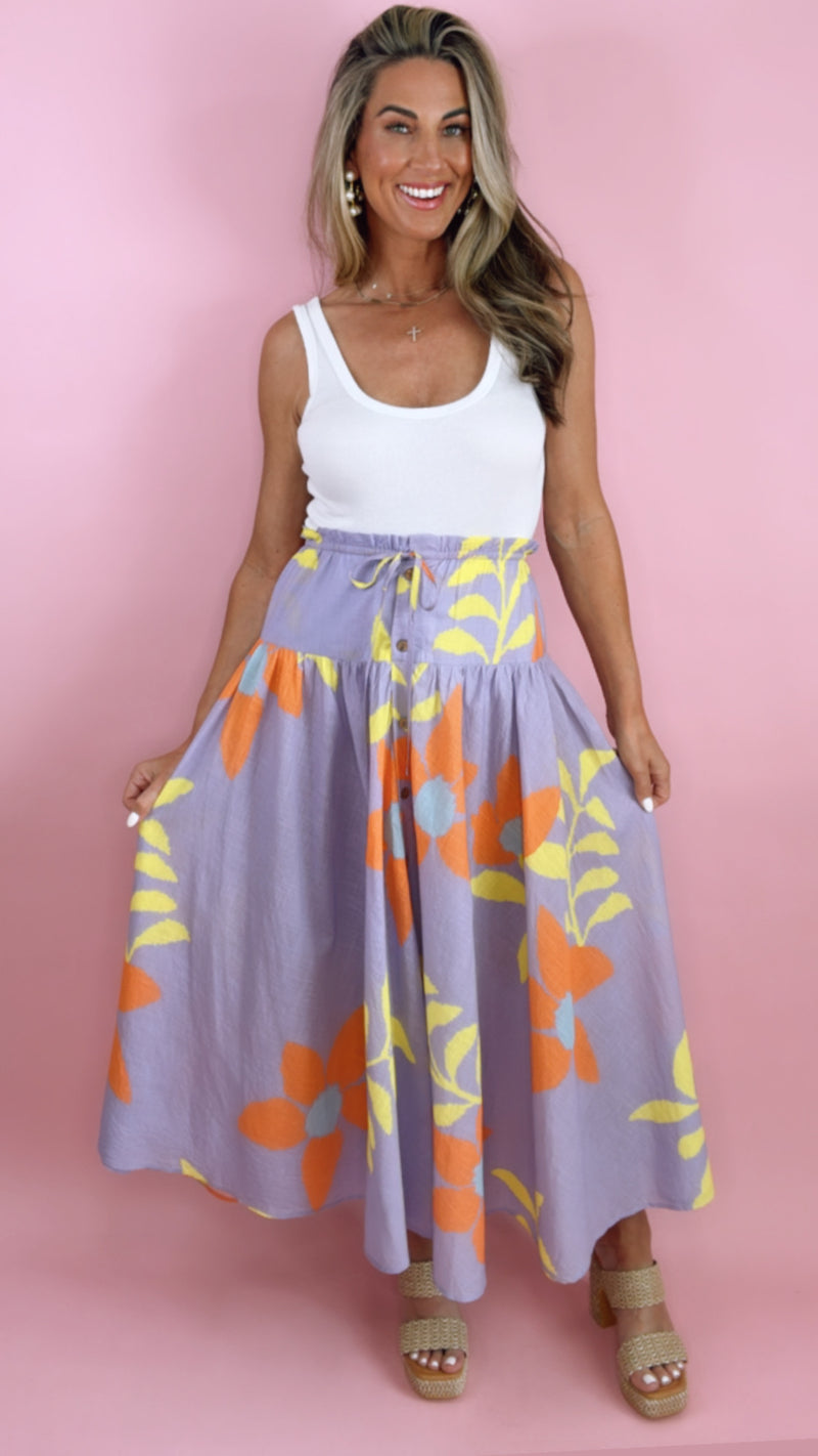 Ivy Jane Large Floral Swing Skirt