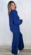 Molly Bracken Blue Soft Plush Sweater Set