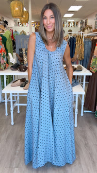 Karlie | Denim Polka Dot Scoop Maxi