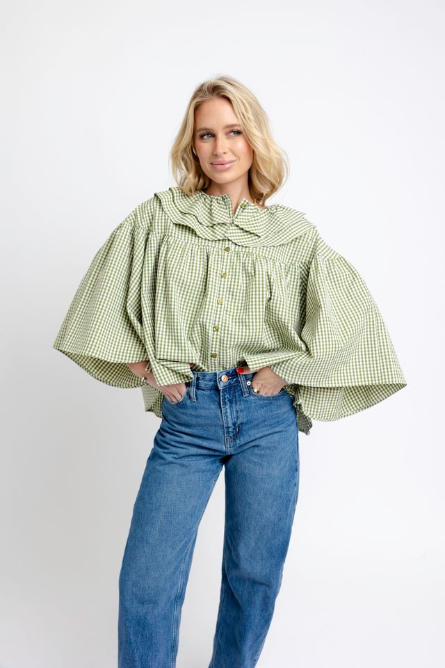 Karlie | Citrine Check Novelty Cape Top
