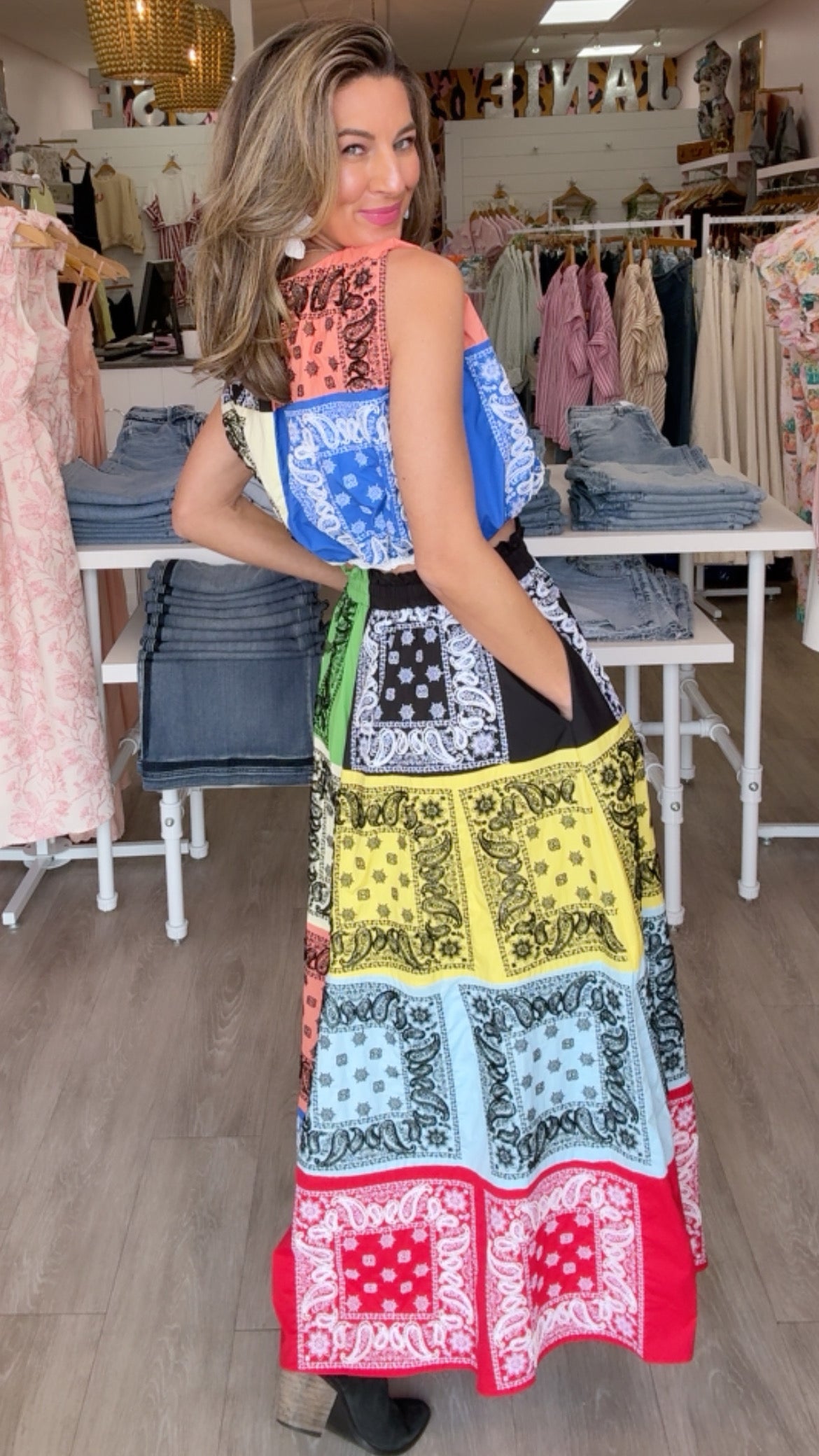 Queen of Sparkles Bandana Maxi Skirt