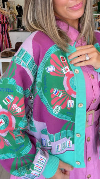 Queen of Sparkles Mahjong Cardigan