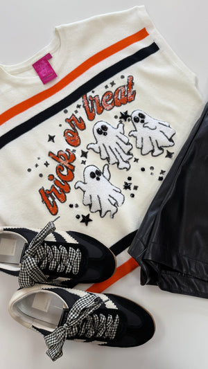 Queen of Sparkles Trick Or Treat Short Sleeve Top (1 LARGE)