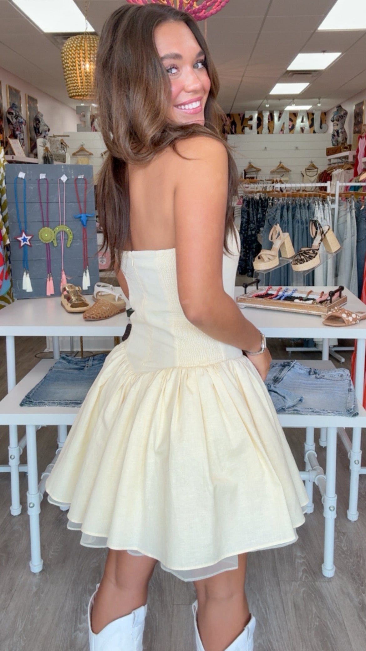 ASTR | Butter Yellow Bijou Dress