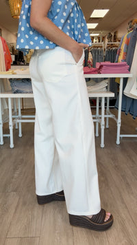 Liverpool | White Weekender Wide Leg