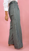 FRNCH Green Aster Stripe Pants