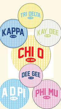 3 inch Gingham Sorority Buttons