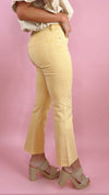 Liverpool Hannah Cropped Flare in Flaxen Gold