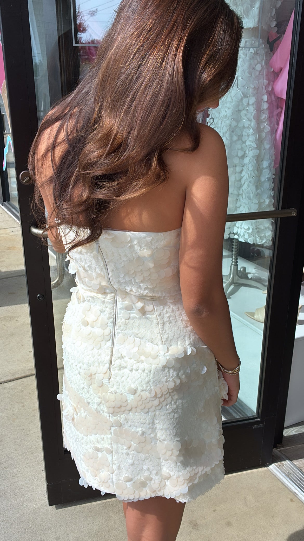 Dress the Population | Amity Dress in Cream