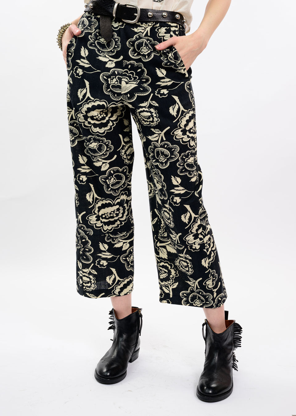 Ivy Jane | Black/Cream Floria Pant