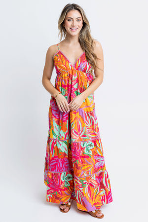 Karlie Tropical Tiered Maxi