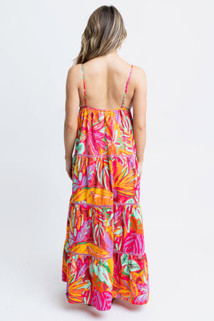Karlie Tropical Tiered Maxi