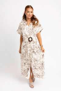 Karlie | Baha Coconut Hut Shirt Maxi Dress