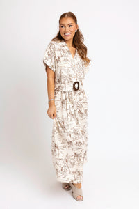Karlie | Baha Coconut Hut Shirt Maxi Dress