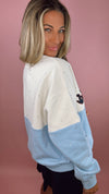 Queen of Sparkles Ole Miss Pastel Two Tone Sweatshirt (1 MEDIUM)