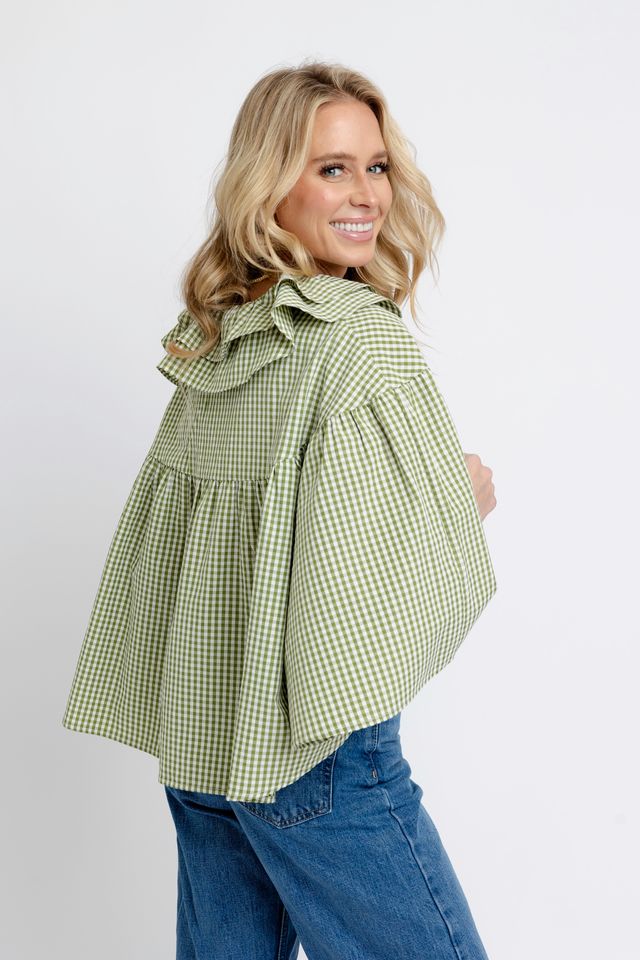 Karlie | Citrine Check Novelty Cape Top