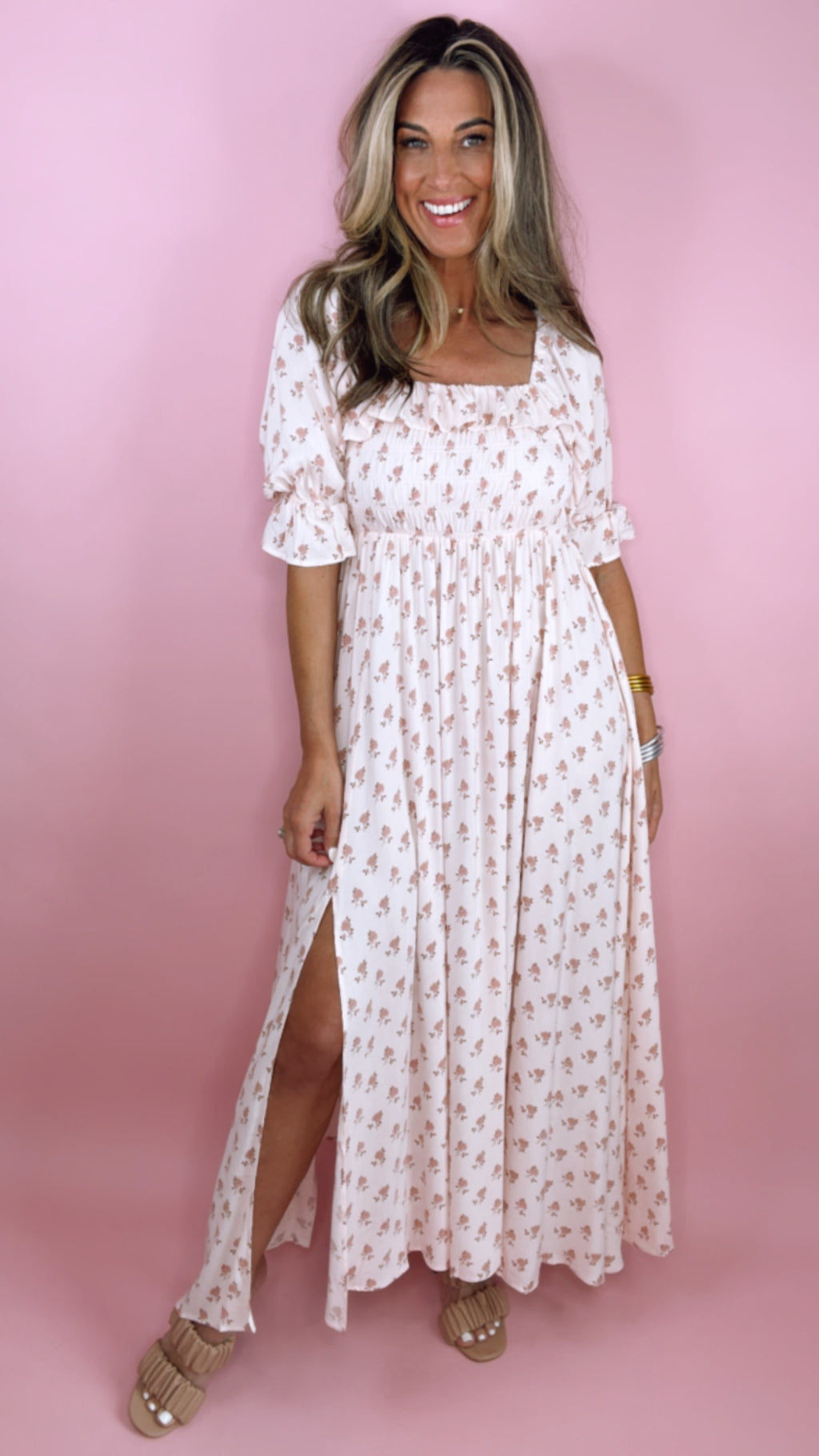 Nora Lee Birdie Dress in French Rose