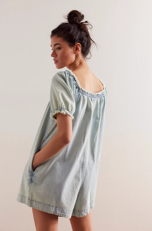 Free People Daisy Denim Babydoll Romper