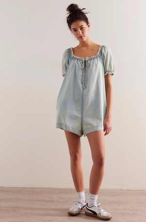 Free People Daisy Denim Babydoll Romper