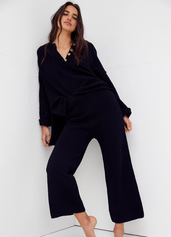 Free People Black Hailey Sweater Set